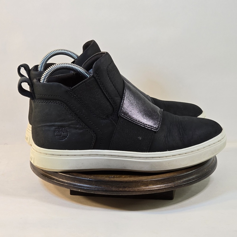 Timberland Londyn Chelsea Boots Women's 8 Black Nubuck Comfort Sneakers Booties